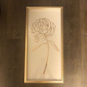 framed flower wall art piece